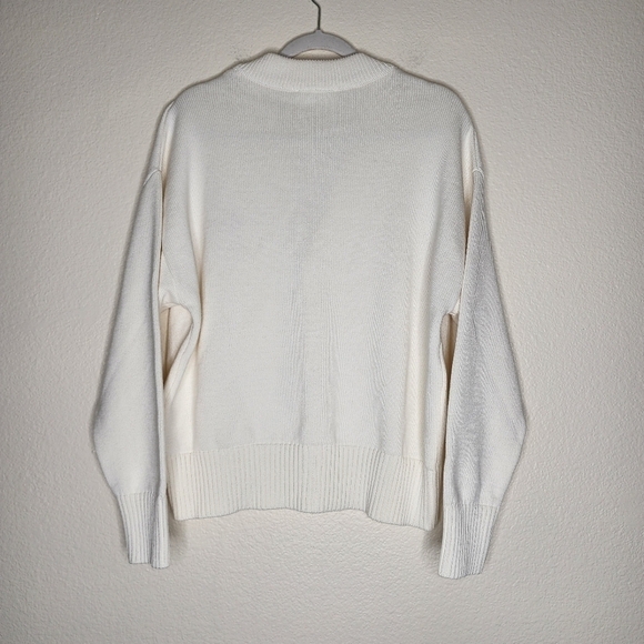 Ami Paris Ami De Coeur Intarsia-Logo Cardigan Sweater L - Picture 4 of 9